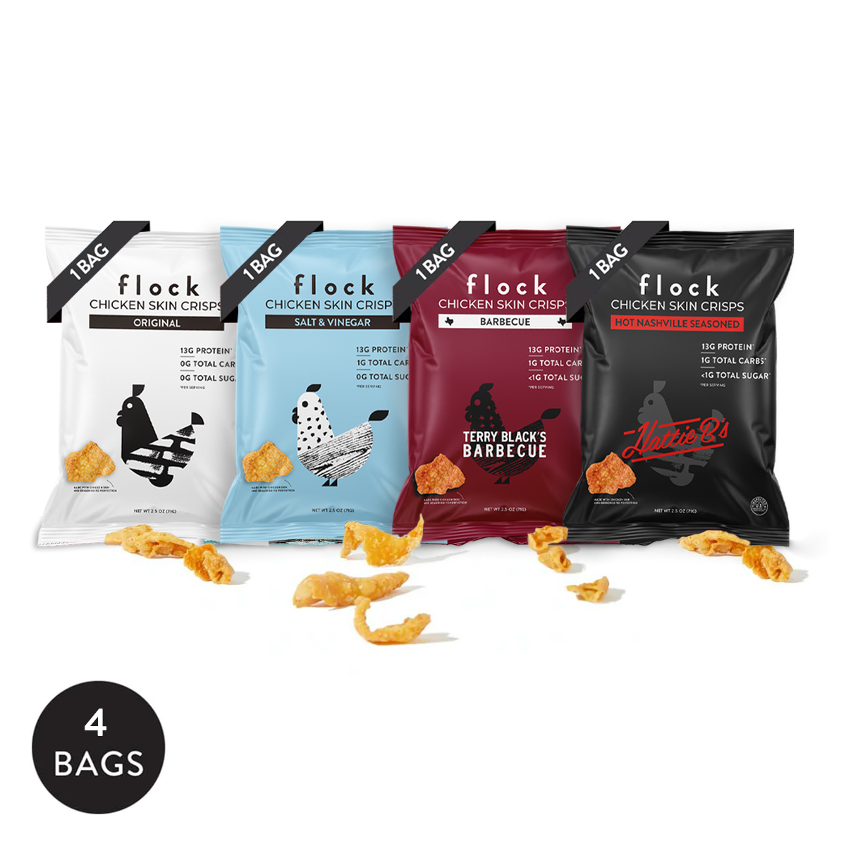 Flock XL Variety 4-Pack (2.5 OZ Bags)