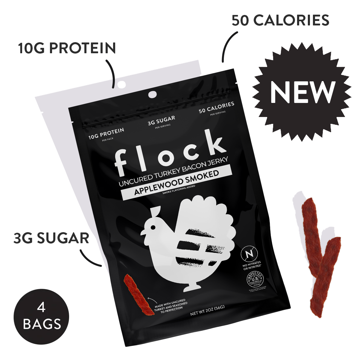 Applewood Turkey Bacon Jerky