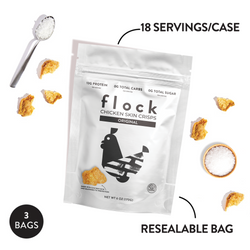 Original Flock Chicken Skin Crisps (6 OZ Bags)