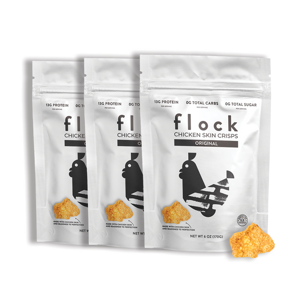 Original Flock Chicken Skin Crisps (6 OZ Bags)