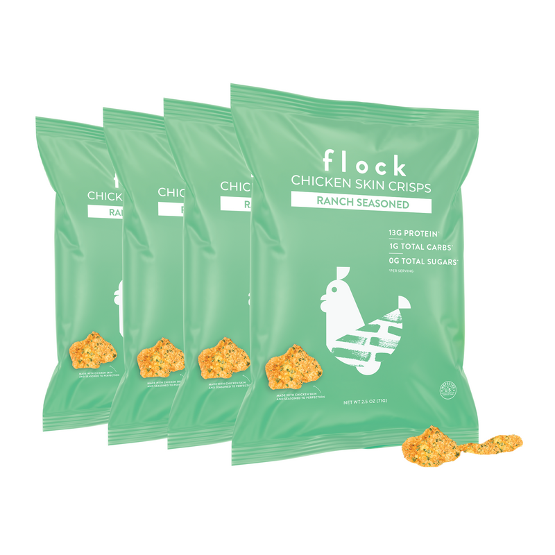 Ranch XL Flock Chicken Skin Crisps (2.5 OZ Bags)