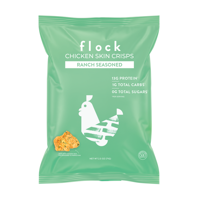 Ranch XL Flock Chicken Skin Crisps (2.5 OZ Bags)